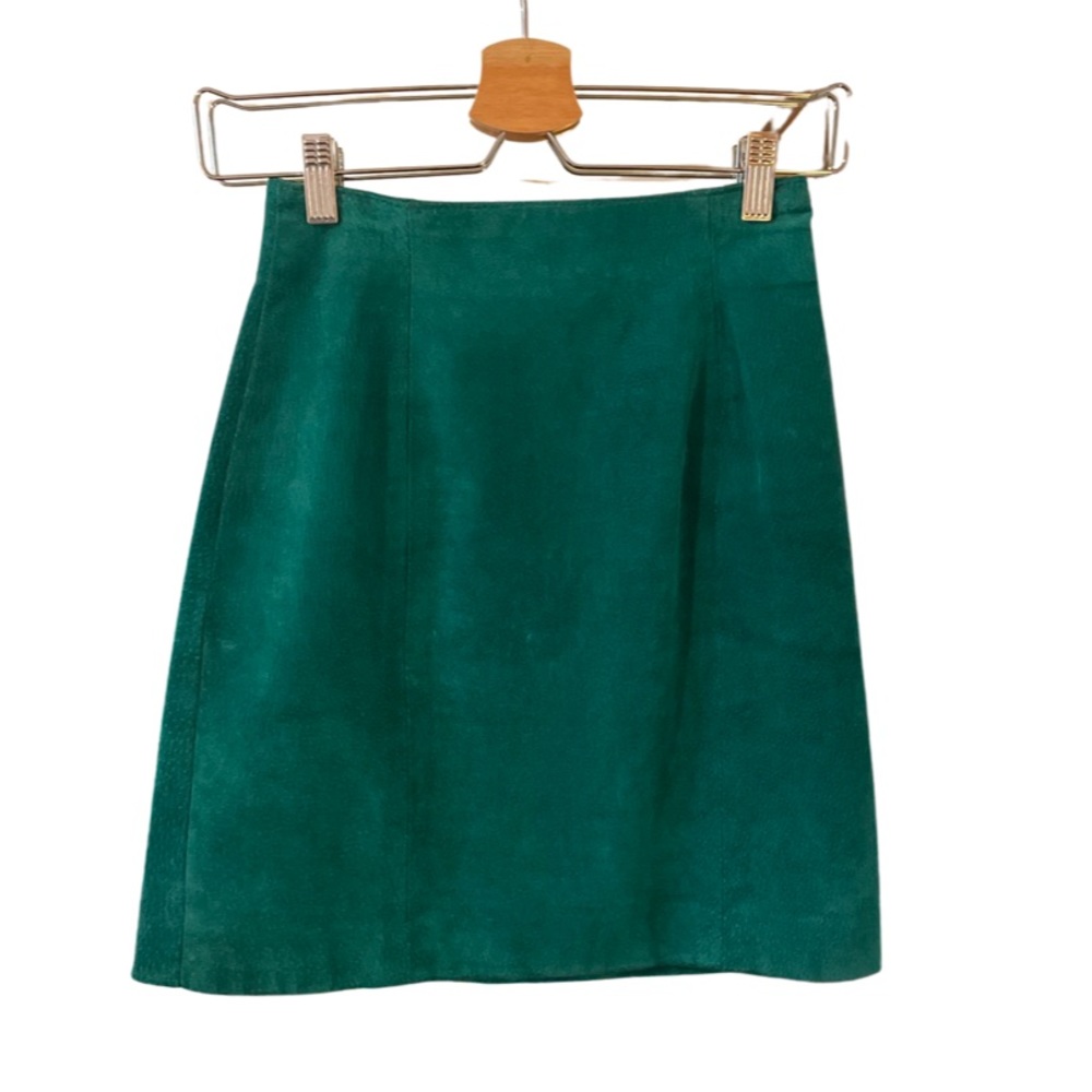 Vintage Green Suede Skirt